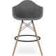 Стілець Тауер Вуд Eames барний високий темно-сірий