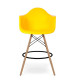 Стілець Тауер Вуд Eames барний високий жовтий