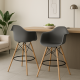 Стілець Тауер Вуд Eames барний високий темно-сірий