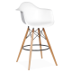 Барный стул Тауер Вуд Eames высокий белый