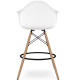 Барный стул Тауер Вуд Eames высокий белый