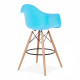 Барный стул Тауэр Вуд Eames высокий голубой