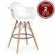 Барный стул Тауер Вуд Eames высокий белый
