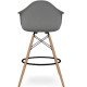 Стілець Тауер Вуд Eames барний високий темно-сірий