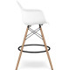 Барный стул Тауер Вуд Eames высокий белый