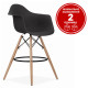 Стілець Тауер Вуд Eames барний високий чорний