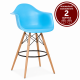 Барный стул Тауэр Вуд Eames высокий голубой