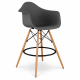 Стілець Тауер Вуд Eames барний високий темно-сірий