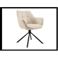 Стілець поворотний R-69 айворі + чорний