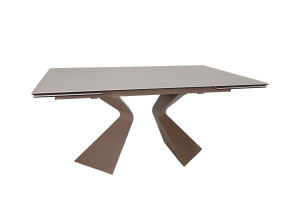 Стіл LAURA CERAMIC 160(240)*90 бежевий мат/бежевий