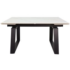 Стіл BERNARD CERAMIC 140(200)*90 білий мат/чорний