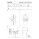 Стул BARTON черный каркас и темно-коричневая экокожа