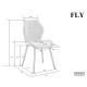 Стілець FLY чорний каркас/сірий