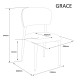 Стілець GRACE горіх метал/беж тк.