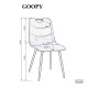 Стілець GOOPY чорний каркас/беж