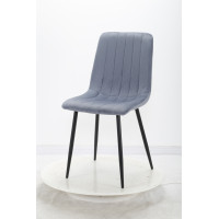 Стул Bari X-3576 Grey, ткань Velvet, металлические ножки