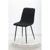 Стілець Bari X-3576 Black, тканина Velvet, металеві ніжки