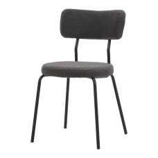 Стілець Union Dark Grey DC22222, металевий каркас, оббивка букле